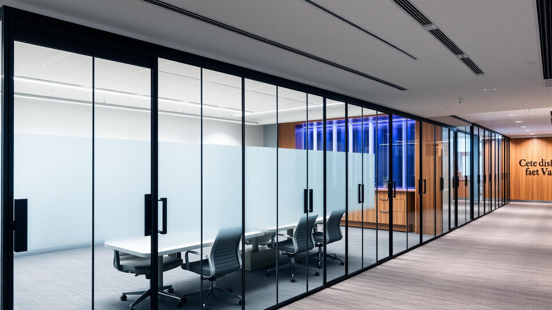 Glass partitions